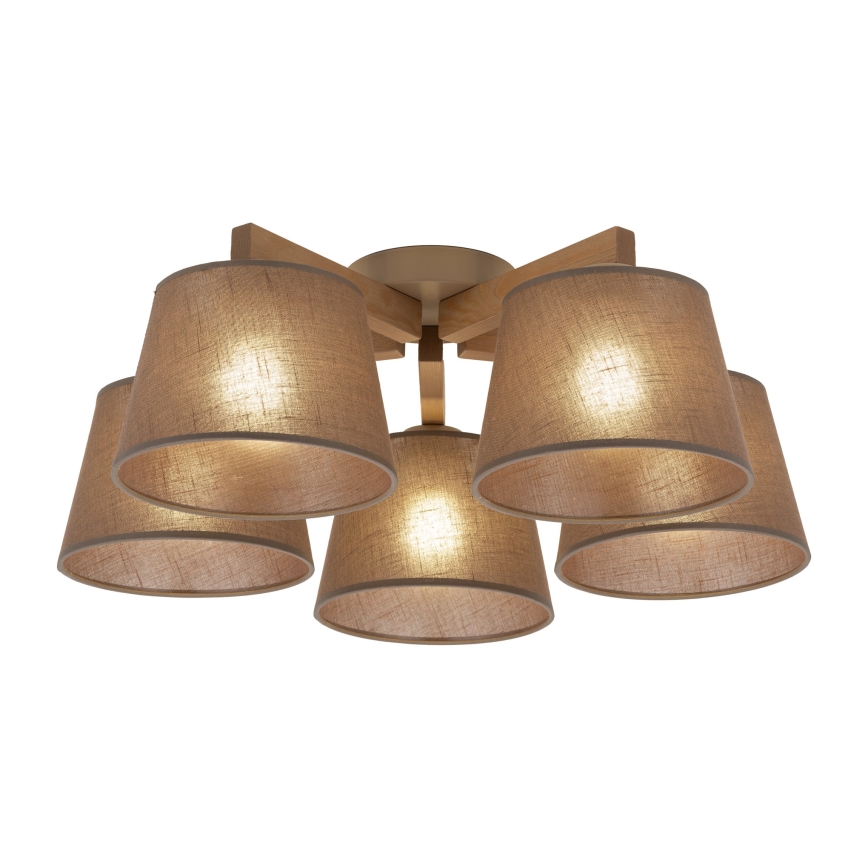 Brilagi - Накладна люстра LATTE SABIA 5xE27/15W/230V сосна/коричневий