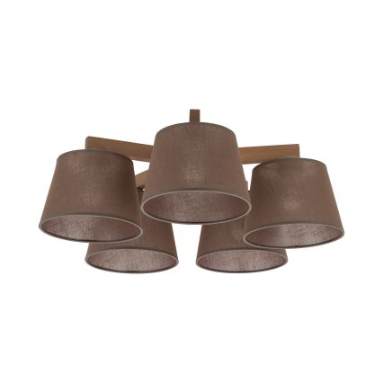 Brilagi - Накладна люстра LATTE SABIA 5xE27/15W/230V сосна/коричневий
