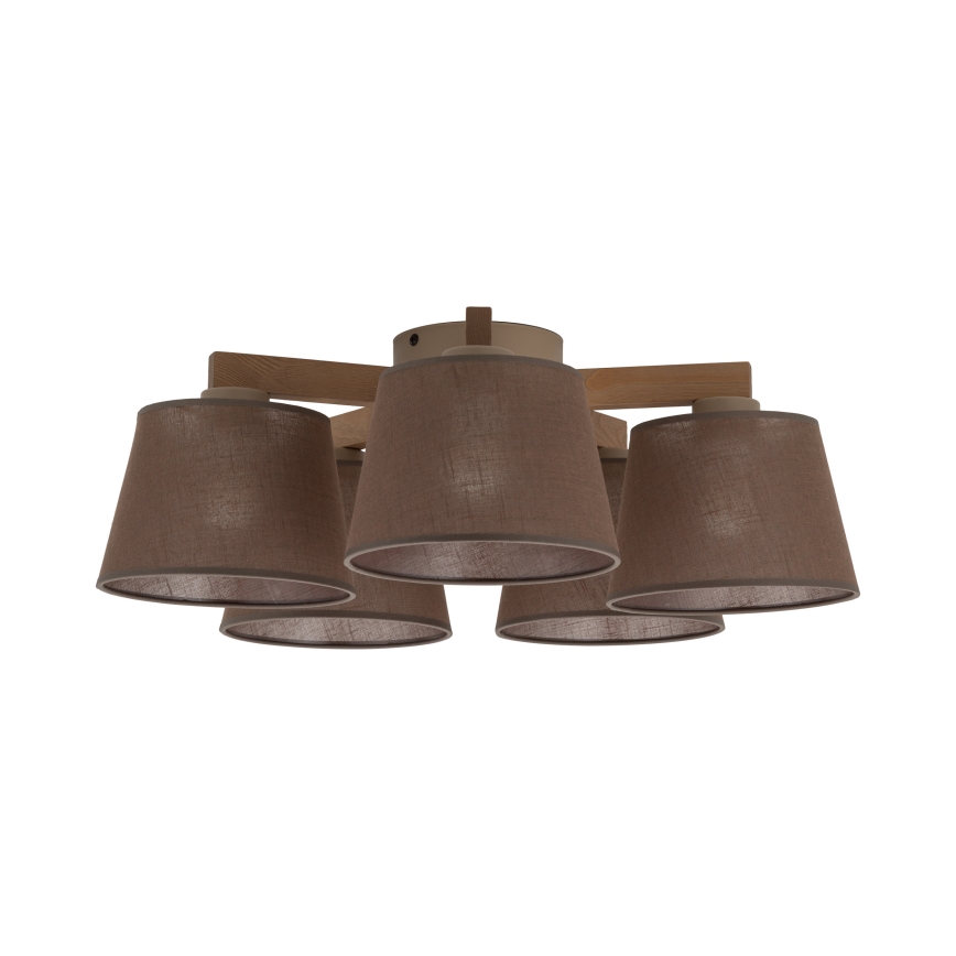 Brilagi - Накладна люстра LATTE SABIA 5xE27/15W/230V сосна/коричневий