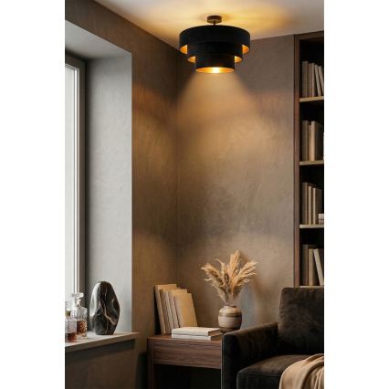 Brilagi - Накладна люстра LUNETA 1xE27/60W/230V Ø 40 см чорна/золота