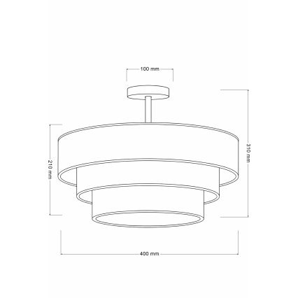 Brilagi - Накладна люстра LUNETA 1xE27/60W/230V Ø 40 см чорна/золота