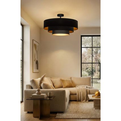 Brilagi - Накладна люстра LUNETA 3xE27/60W/230V діаметр 80 см чорна/золота