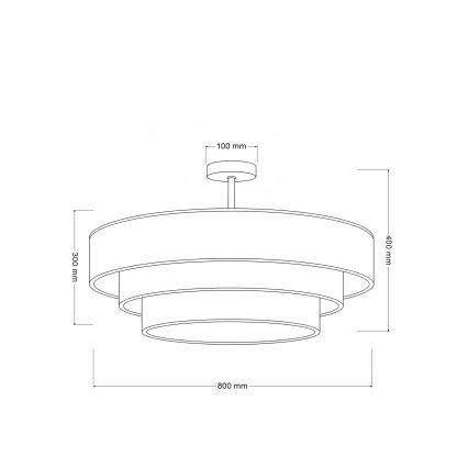 Brilagi - Накладна люстра LUNETA 3xE27/60W/230V діаметр 80 см чорна/золота