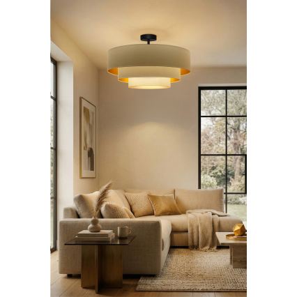 Brilagi - Накладна люстра LUNETA 3xE27/60W/230V, діаметр 80 см, кремова/золотиста