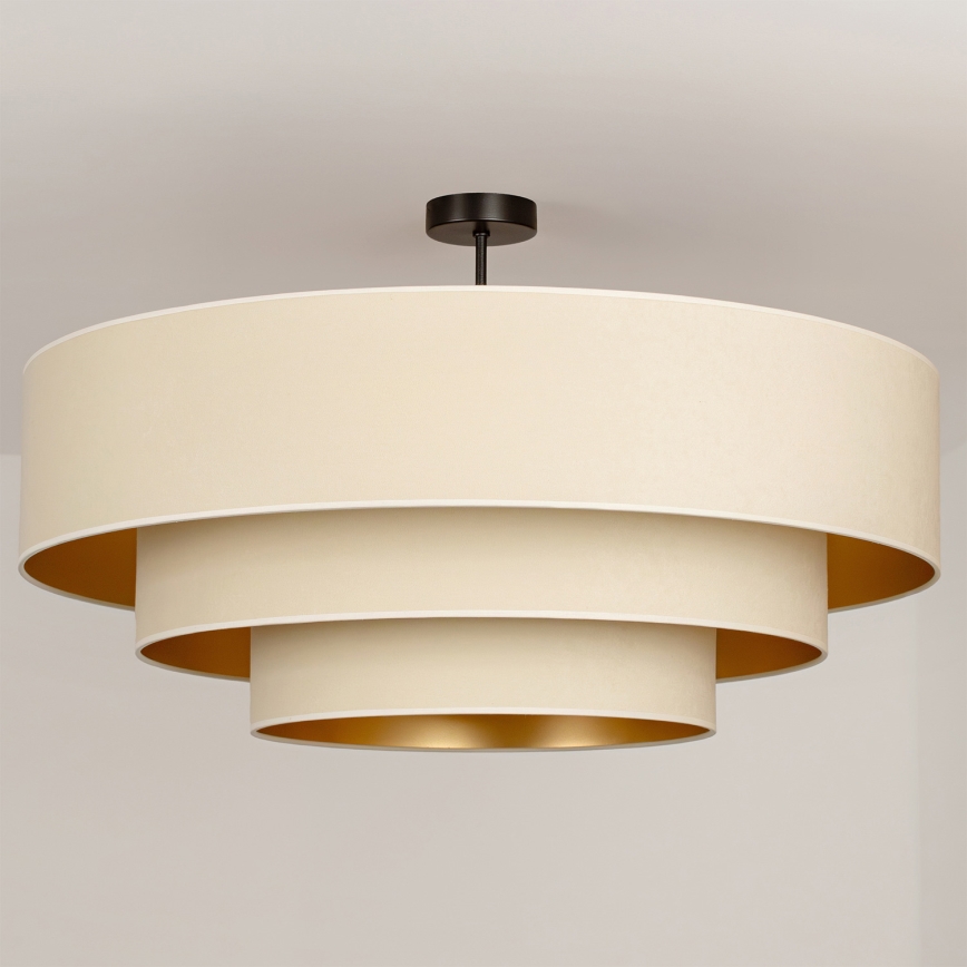 Brilagi - Накладна люстра LUNETA 3xE27/60W/230V, діаметр 80 см, кремова/золотиста