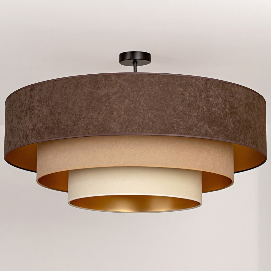 Brilagi - накладна люстра LUNETA, 3×E27/60W/230V, діаметр 80 см, коричневий/бежевий/кремовий