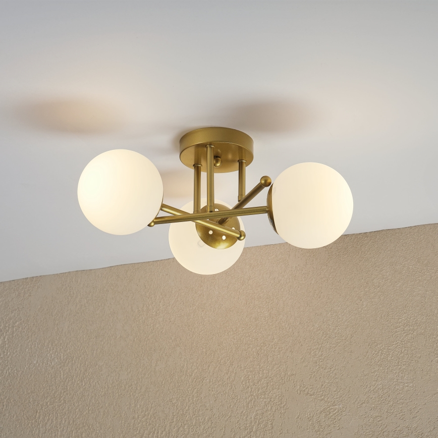 Brilagi - Накладна люстра MALIVA 3xE14/15W/230V золота/біла