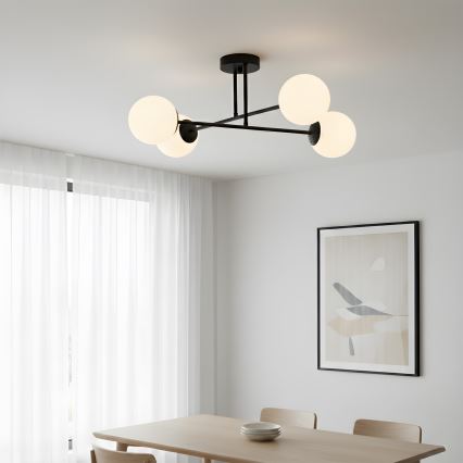 Brilagi - Накладна люстра MALIVA 4xE14/15W/230V чорна/біла