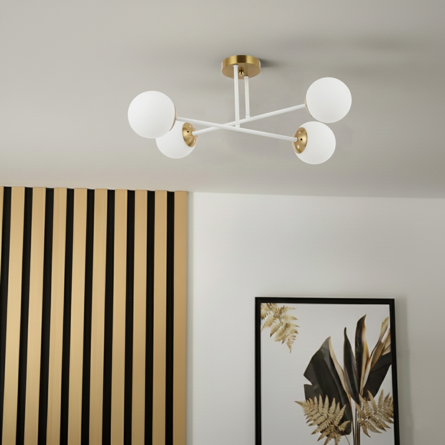 Brilagi - Накладна люстра MALIVA 4xE14/15W/230V золота/біла