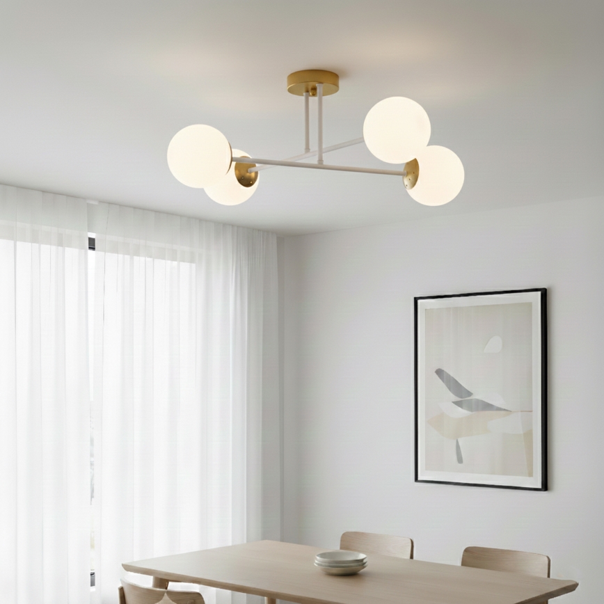 Brilagi - Накладна люстра MALIVA 4xE14/15W/230V золота/біла