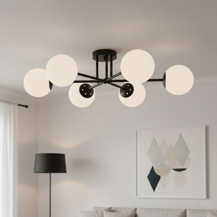 Brilagi - Накладна люстра MALIVA 6xE14/15W/230V чорна/біла
