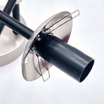 Brilagi - Накладна люстра MALIVA 6xE14/15W/230V матовий хром/димчасте скло