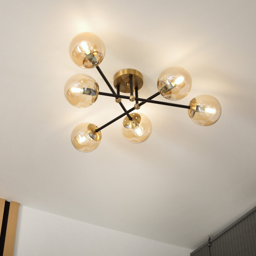 Brilagi - Накладна люстра MALIVA 6xE14/15W/230V золота