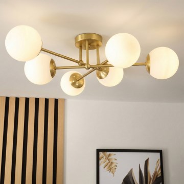 Brilagi - накладна люстра MALIVA 6×E14, 15 Вт, 230 В, золото/білий