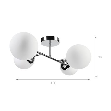 Brilagi - Накладна люстра MALONY 4xE14/20W/230V полірований хром