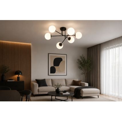BRILAGI - Накладна люстра MILO 6xE27/60W/230V чорна