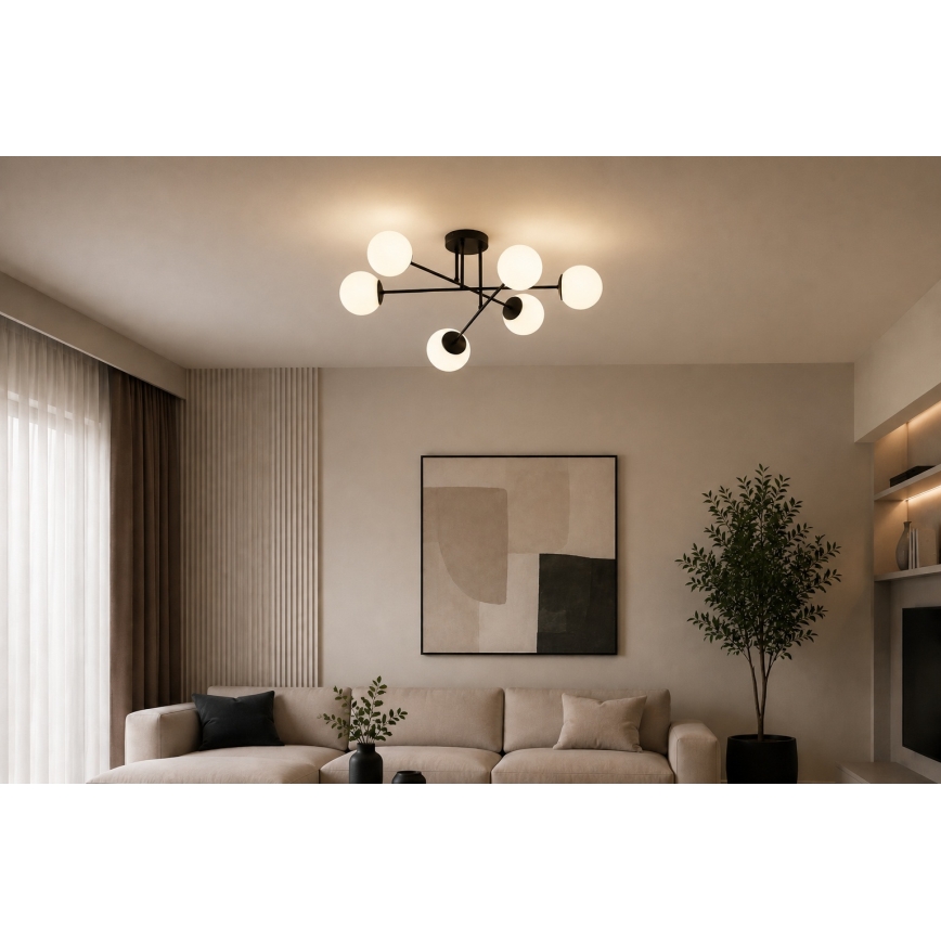 BRILAGI - Накладна люстра MILO 6xE27/60W/230V чорна