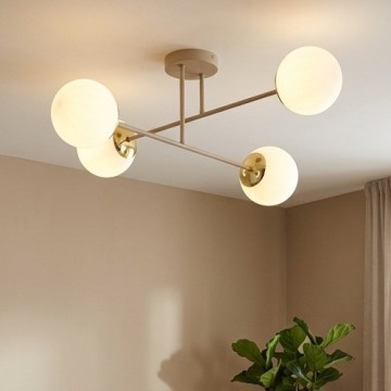 Brilagi - Накладна люстра MILO ECRU 4xE27/60W/230V бежева/золота