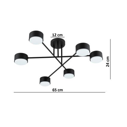 Brilagi - Накладна люстра MONO 6xGX53/12W/230V чорна
