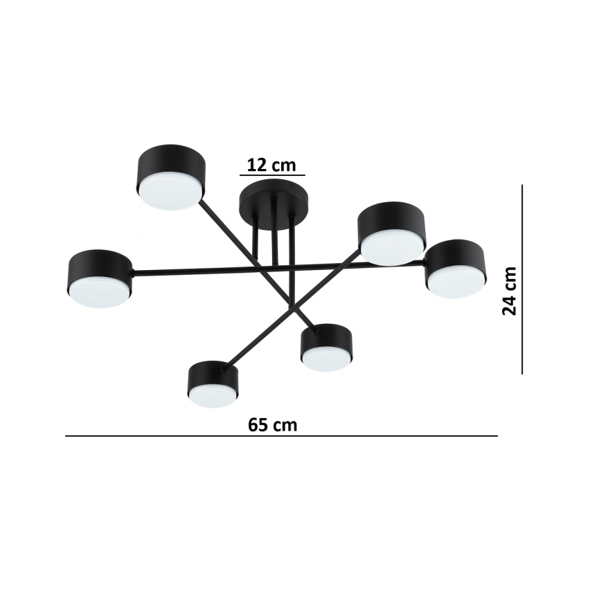Brilagi - Накладна люстра MONO 6xGX53/12W/230V чорна