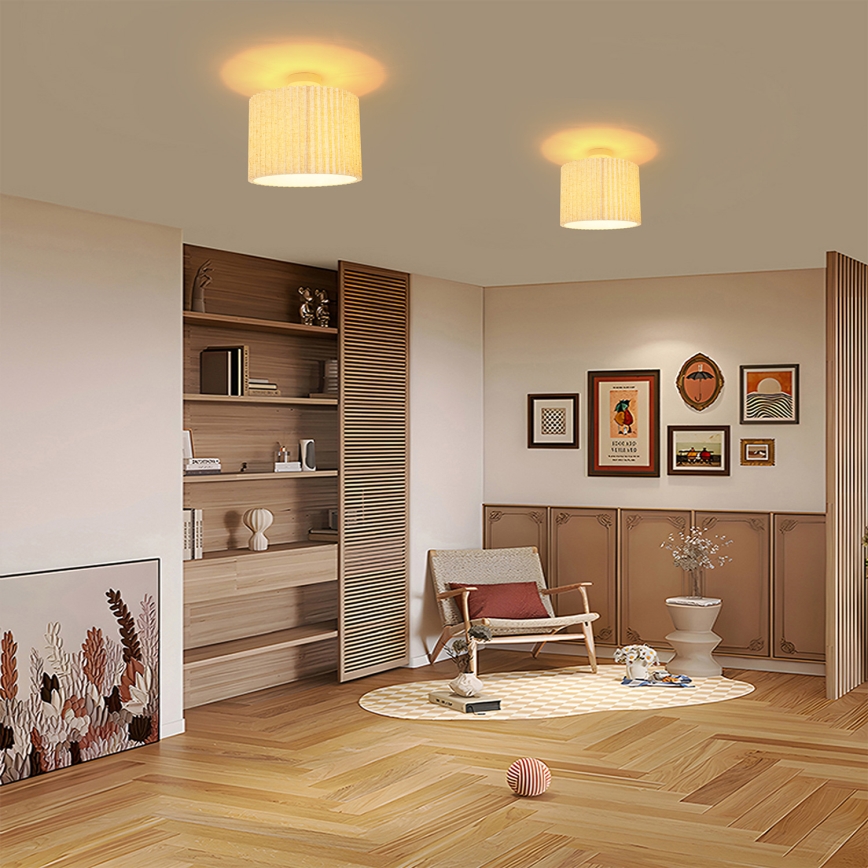 Brilagi - Накладна люстра NORDIC WAVE 1xE27/15W/230V діаметр 32 см льон/білий