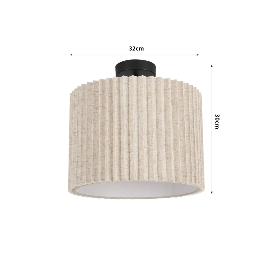 Brilagi - Накладна люстра NORDIC WAVE 1xE27/15W/230V діаметр 32 см льон/чорний