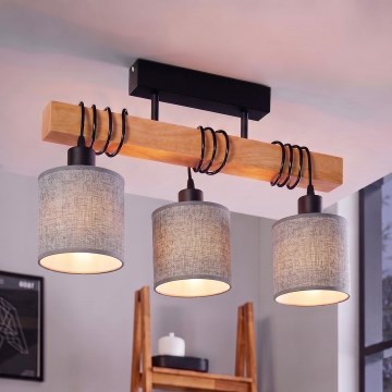 BRILAGI - Накладна люстра NUBILA 3xE27/60W/230V сосна/сірий