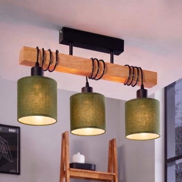 BRILAGI - Накладна люстра NUBILA 3xE27/60W/230V сосна/зелена