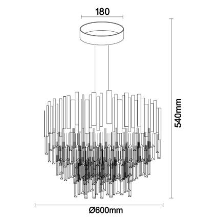 Brilagi - Накладна люстра PLAZA 9xE14/40W/230V