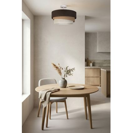 Brilagi - Накладна люстра TRIO 1xE27/60W/230V діаметр 40 см коричнева/бежева/біла