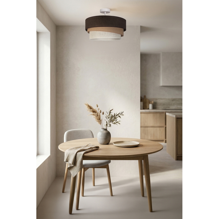 Brilagi - Накладна люстра TRIO 1xE27/60W/230V діаметр 40 см коричнева/бежева/біла