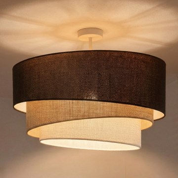 Brilagi - Накладна люстра TRIO 3xE27/60W/230V діаметр 60 см коричнева/бежева/біла