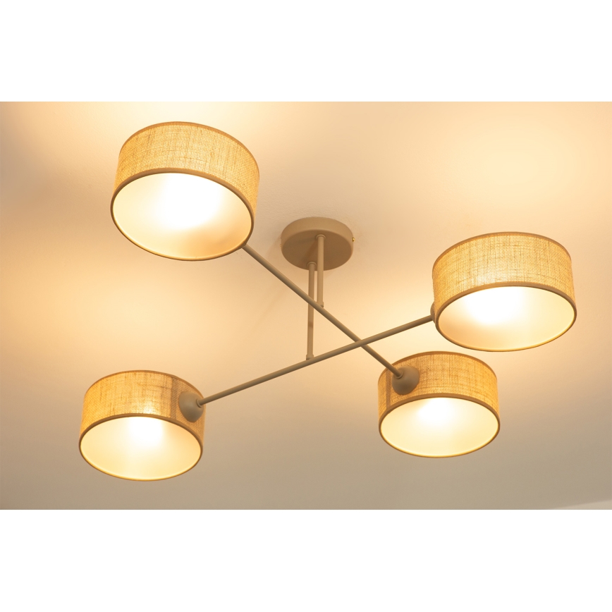 Brilagi - Накладна люстра VIRGO 4xE14/40W/230V бежева/золота