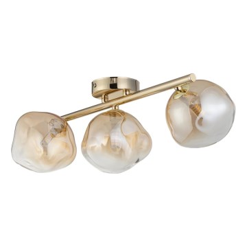 Brilagi - Накладна люстра VULCANO 3xG9/8W/230V золота/димчасто-бежева