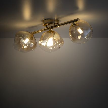 Brilagi - Накладна люстра VULCANO 3xG9/8W/230V золота/димчасто-бежева