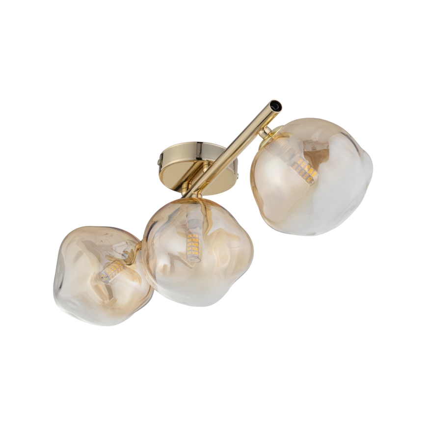 Brilagi - Накладна люстра VULCANO 3xG9/8W/230V золота/димчасто-бежева