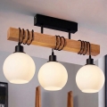 BRILAGI - Накладна люстра WOOD GLASS 3xE27/60W/230V сосна/чорна/біла