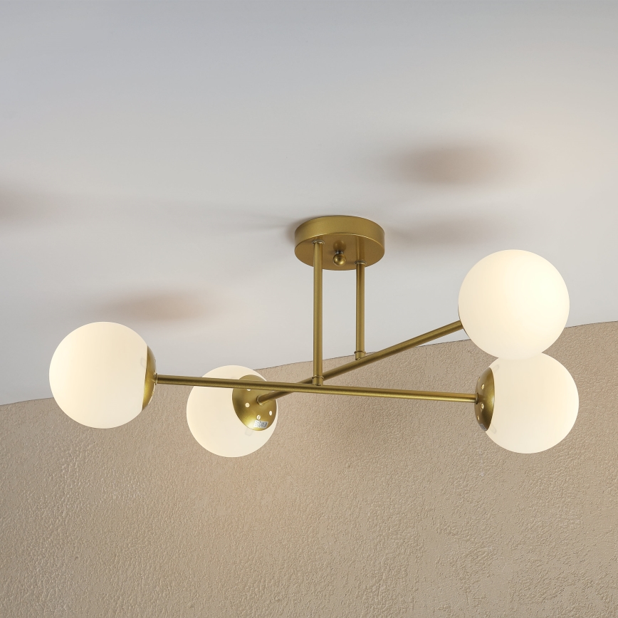 Brilagi - Накладна стельова люстра MALIVA 4xE14/15W/230V золота/біла