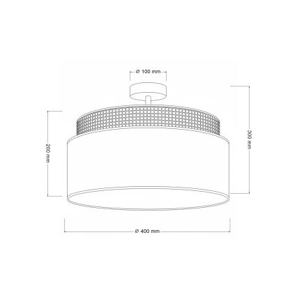 Brilagi - накладна стельова люстра PADOVA 1xE27/60W/230V діаметр 40 см бежева
