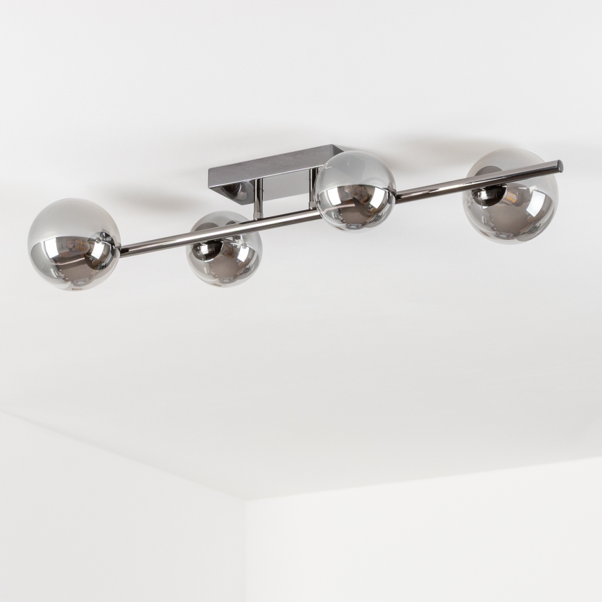 Brilagi - Накладная LED-люстра MILLA 4xG9/3W/230V чёрный хром/дымчатый