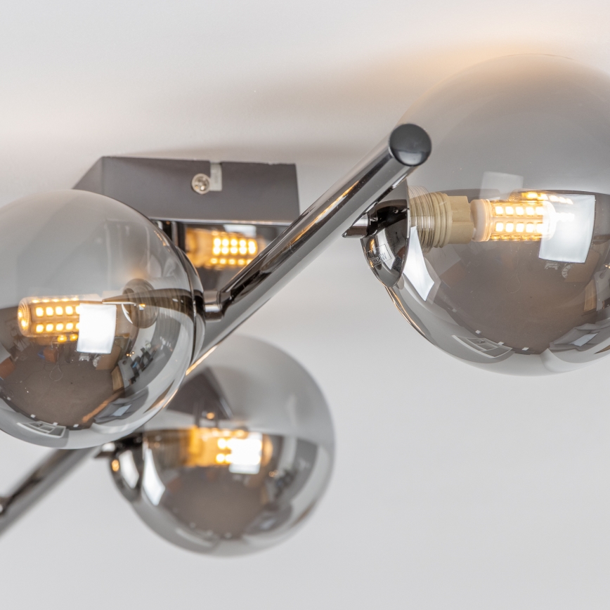 Brilagi - Накладная LED-люстра MILLA 4xG9/3W/230V чёрный хром/дымчатый