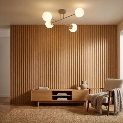 Brilagi - Накладная люстра 4xE27/60W/230V бежевая/золотая