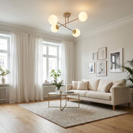 Brilagi - Накладная люстра 4xE27/60W/230V бежевая/золотая