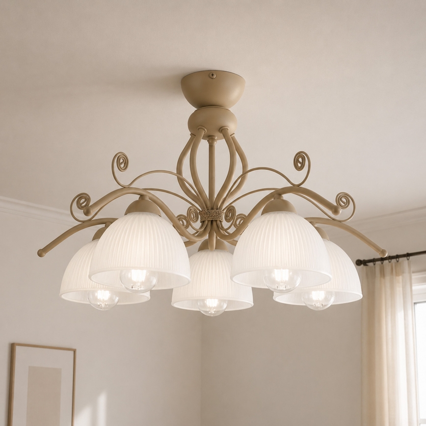 Brilagi - Накладная люстра ANTICO MODERN 5xE27/60W/230V бежевая