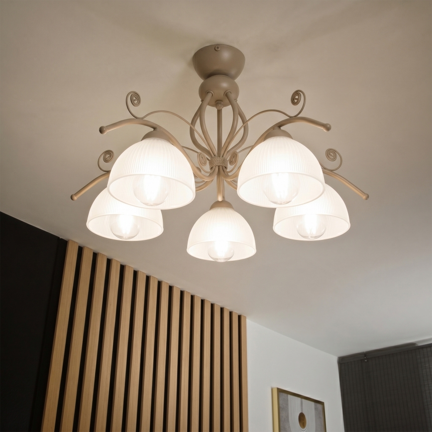 Brilagi - Накладная люстра ANTICO MODERN 5xE27/60W/230V бежевая