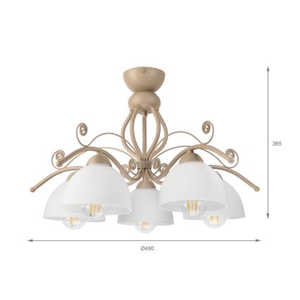 Brilagi - Накладная люстра ANTICO MODERN 5xE27/60W/230V бежевая