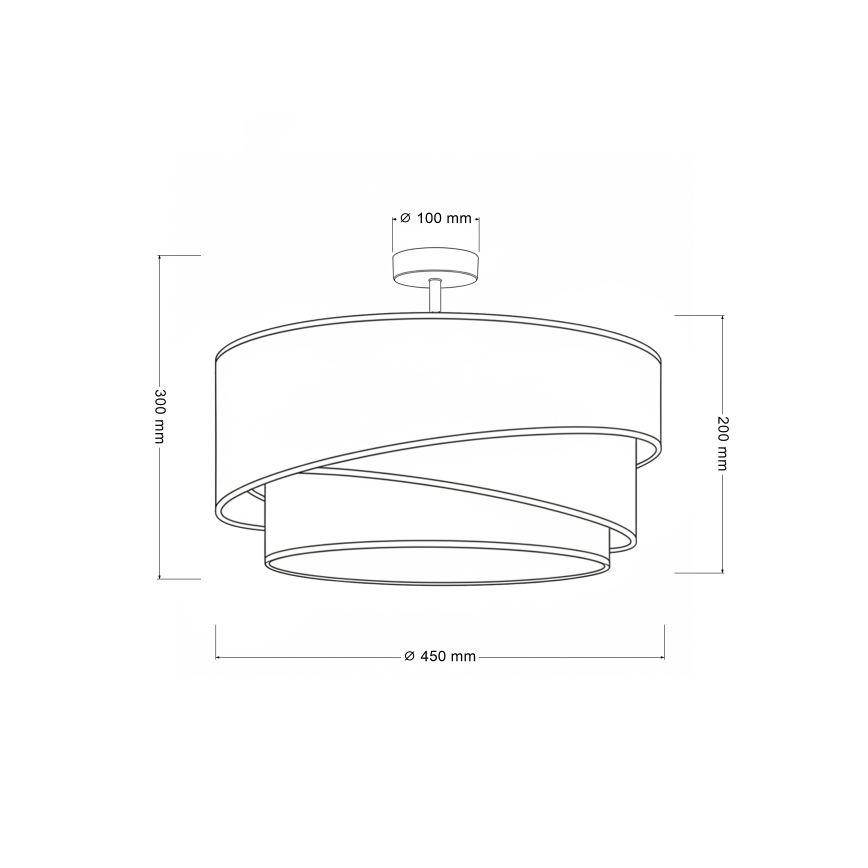 Brilagi - Накладная люстра ARROW 1xE27/60W/230V диаметр 45 см бежевый/коричневый/белый