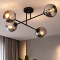 Brilagi - Накладная люстра DIOR 4xE27/60W/230V черная/дымчато-серая