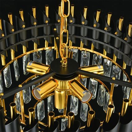 Brilagi - Накладная люстра ECLIPSE 7xE14/10W/230V Ø 48 см черный/золотой