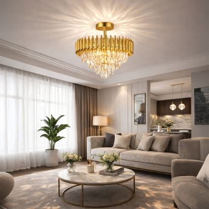 Brilagi - Накладная люстра ECLIPSE 7xE14/10W/230V Ø 48 см золотая